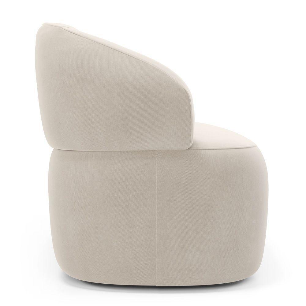 Sofá Orgânico 02 Lugares Living Glee 140cm Veludo Bege - Desk Design - 5