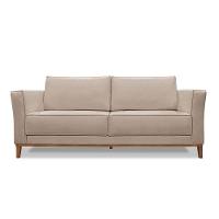 Sofá 2 Lugares Base De Madeira Grace 170 Cm Linho S04 - D'rossi Cor Areia - 1