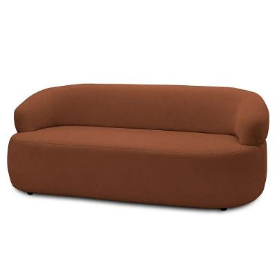 Sofá 2 Lugares Living Orgânico Sala De Estar 140cm Conka F05 Veludo Terracota Mpozenato