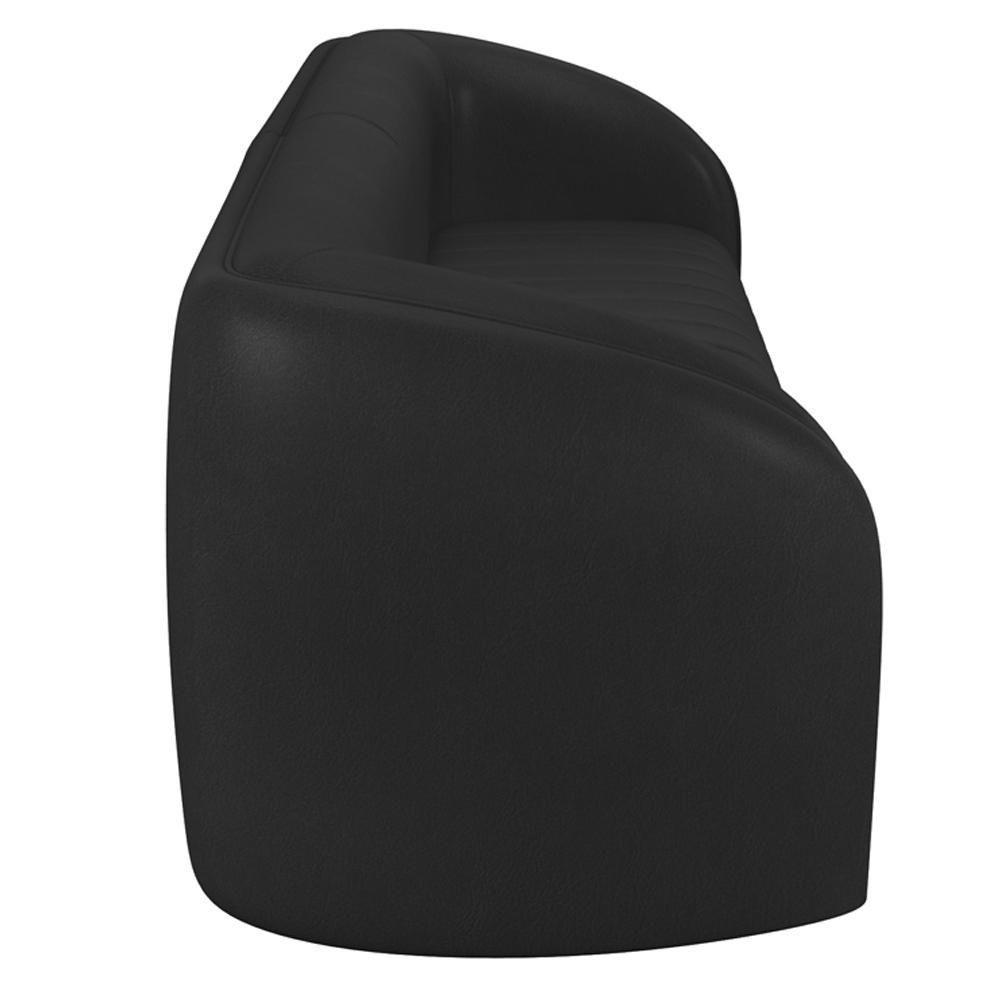 Sofá 04 Lugares Para Sala De Estar 292cm Lazio M03 Corano Preto - Lyam Decor - 3