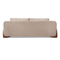 Sofá 2 Lugares Base De Madeira Clarissa 180 Cm Linho S04 - D'rossi Cor Areia - 5