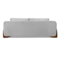 Sofá 3 Lugares Base De Madeira Clarissa 250 Cm Linho S04 - D'rossi Cor Grigio