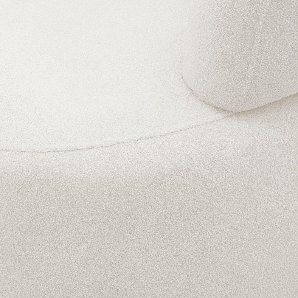 Sofá Orgânico 03 Lugares Living Glee 170cm Bouclê Off White - Desk Design - 7