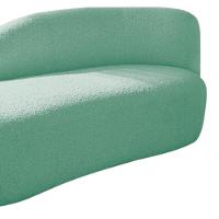 Divã Recamier Curvo Luna 160cm Lado Esquerdo Suede - Adj Decor Cor Azul Tiffany - 5