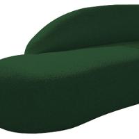 Kit Divã Luna 160cm Lado Esquerdo E 02 Poltronas Base De Ferro Dourado Suede Verde - 6