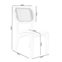 Kit 3 Cadeiras Para Sala De Jantar Estofada E Tela Mariah L02 Bouclê Creme - 3