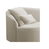 Divã Recamier Curvo Sala De Estar Recepção Inglaterra 200cm Lado Direito Bouclé - Doce Sonho Móveis Cor Bege