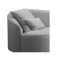 Divã Recamier Curvo Sala De Estar Recepção Inglaterra 200cm Lado Direito Bouclé - Doce Sonho Móveis Cor Cinza