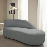Divã Recamier Curvo Luna 185cm Lado Direito Suede - Adj Decor Cor Cinza - 7