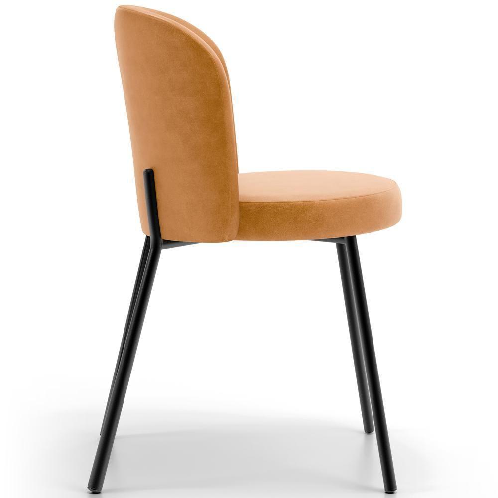 Kit 4 Cadeiras Sala De Jantar Estofada Gavi L02 Couríssimo Whisky - 2