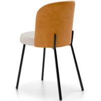 Kit 4 Cadeiras Sala De Jantar Estofada Gavi L02 Couríssimo Whisky Linho Cru