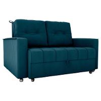 Sofá Cama 2 Lugares Duleek Veludo Maserati Azul - 2