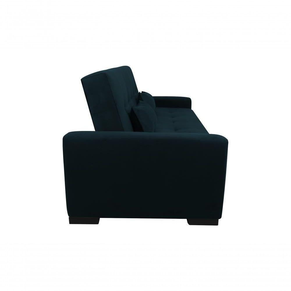 Sofá Cama Lavínia 3 Lugares Suede Petroléo Matrix - 5