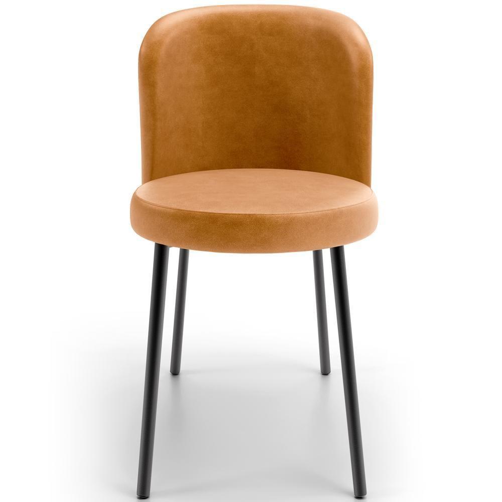 Kit 3 Cadeiras Sala De Jantar Estofada Gavi L02 Couríssimo Whisky - 5