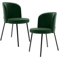 Kit 2 Cadeiras Sala De Jantar Estofada Gavi L02 Couríssimo Verde Musgo - 1