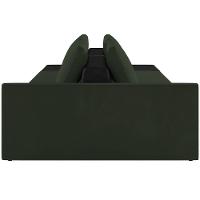 Sofá Ilha Modular Para Sala 252cm Com Puff Dublin K01 Veludo Verde E Sintético Preto - Lyam Decor - 2