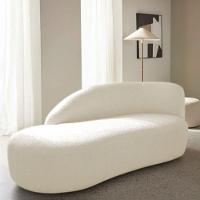 Divã Recamier Curvo Luna 160cm Lado Esquerdo Linho - Adj Decor Cor Bege - 7