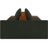 Sofá Ilha Modular Para Sala 252cm Com Puff Dublin K01 Veludo Verde Sintético Caramelo - Lyam Decor - 2