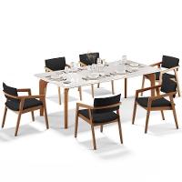 Kit 06 Cadeiras Para Sala De Jantar Estar Living Giorgia B04 Bouclê Preto - 3