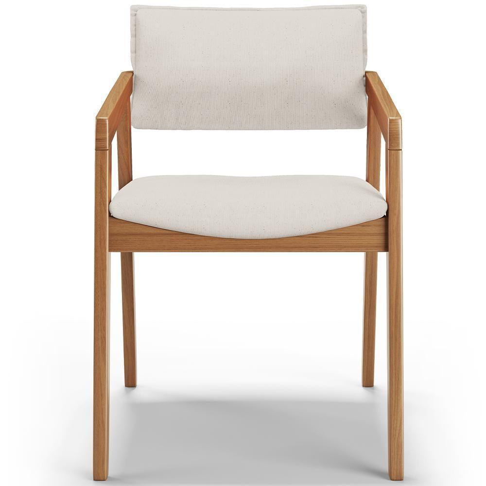 Kit 05 Cadeiras Para Sala De Jantar Estar Living Giorgia B04 Linho Cru - 3