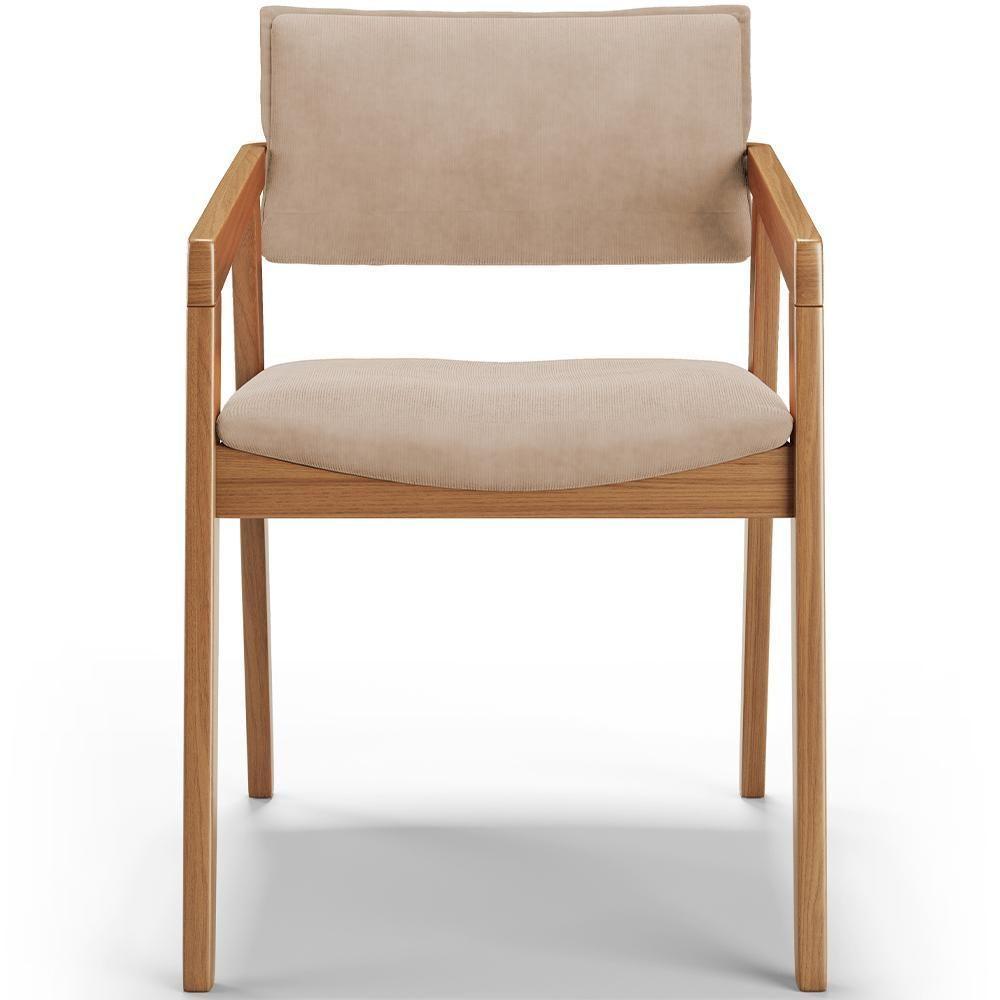 Kit 06 Cadeiras Para Sala De Jantar Estar Living Giorgia B04 Suede Bege - 4