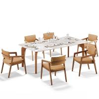 Kit 06 Cadeiras Para Sala De Jantar Estar Living Giorgia B04 Bouclê Mostarda - 3