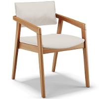 Kit 06 Cadeiras Para Sala De Jantar Estar Living Giorgia B04 Linho Cru - 9