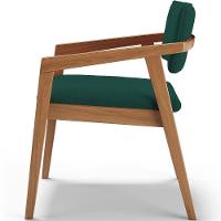 Kit 05 Cadeiras Para Sala De Jantar Estar Living Giorgia B04 Bouclê Verde - 3