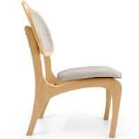 Kit 4 Cadeiras Para Sala De Jantar Estofada E Tela Mariah L02 Linho Cru - 2