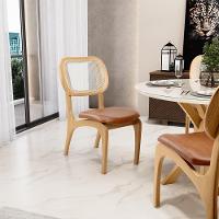 Kit 4 Cadeiras Para Sala De Jantar Estofada E Tela Mariah L02 Couríssimo Camel - 6