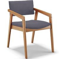 Kit 05 Cadeiras Para Sala De Jantar Estar Living Giorgia B04 Suede Cinza - 6