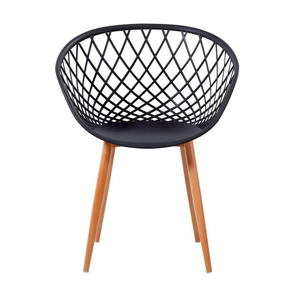 Kit 4 Cadeiras Monaco Com Assento Em Polipropileno Fratini Preto - 5