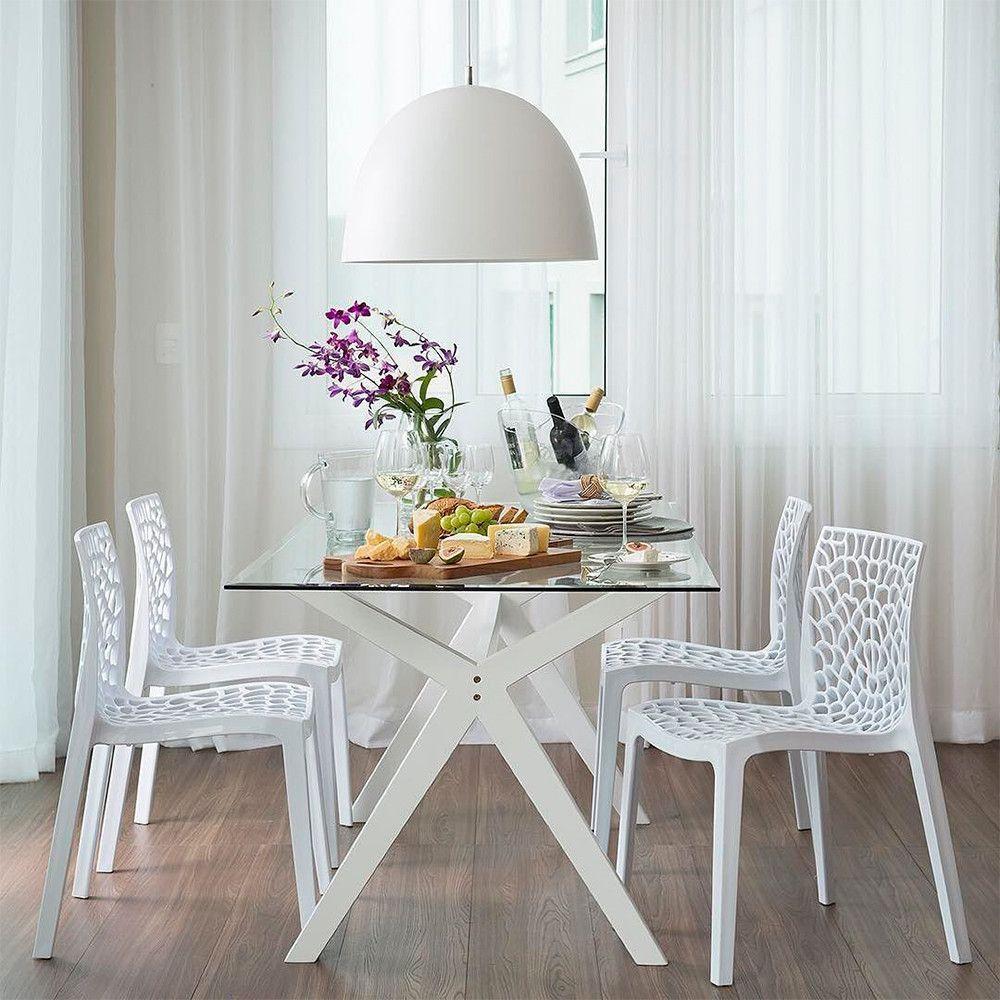 Kit 2 Cadeiras Gruvyer Estrutura Em Polipropileno Fratini Branco - 4