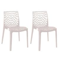 Kit 2 Cadeiras Gruvyer Estrutura Em Polipropileno Fratini Branco - 1