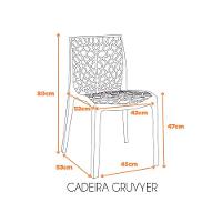 Kit 2 Cadeiras Gruvyer Estrutura Em Polipropileno Fratini Branco - 2