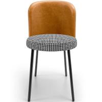 Kit 2 Cadeiras Sala De Jantar Estofada Gavi L02 Couríssimo Whisky Pied Poule - 5