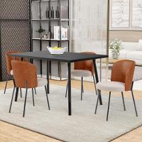 Kit 2 Cadeiras Sala De Jantar Estofada Gavi L02 Couríssimo Camel Bouclê Creme - 6