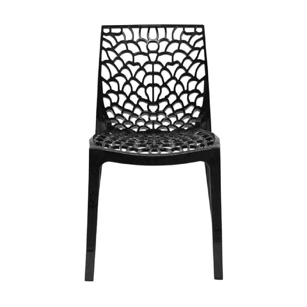 Kit 2 Cadeiras Gruvyer Estrutura Em Polipropileno Fratini Preto - 4