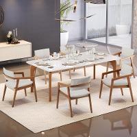 Kit 03 Cadeiras Para Sala De Jantar Estar Living Giorgia B04 Bouclê Cru