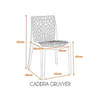 Kit 2 Cadeiras Gruvyer Estrutura Em Polipropileno Fratini Azul Petroleo - 2