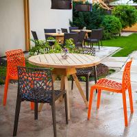 Kit 4 Cadeiras Gruvyer Estrutura Em Polipropileno Fratini Preto - 3