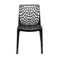 Kit 4 Cadeiras Gruvyer Estrutura Em Polipropileno Fratini Preto - 4