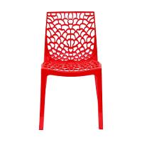 Kit 4 Cadeiras Gruvyer Estrutura Em Polipropileno Fratini Vermelho - 3
