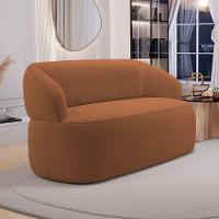 Sofá Orgânico 03 Lugares Living Glee 170cm Bouclê Terracota - Desk Design - 1