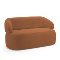 Sofá Orgânico 03 Lugares Living Glee 170cm Bouclê Terracota - Desk Design