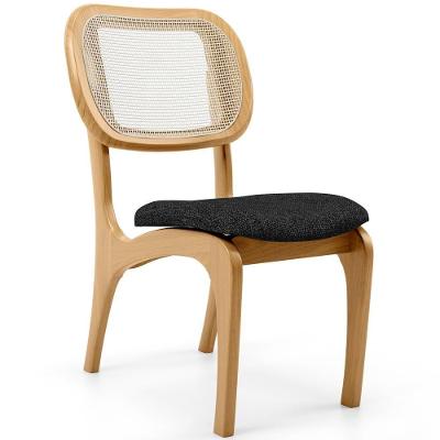 Cadeira Para Sala De Jantar Estofada E Tela Mariah L02 Linho Chumbo