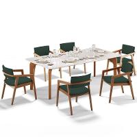 Kit 06 Cadeiras Para Sala De Jantar Estar Living Giorgia B04 Suede Verde Musgo - 3