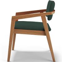 Kit 06 Cadeiras Para Sala De Jantar Estar Living Giorgia B04 Suede Verde Musgo - 5