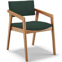 Kit 06 Cadeiras Para Sala De Jantar Estar Living Giorgia B04 Suede Verde Musgo - 7