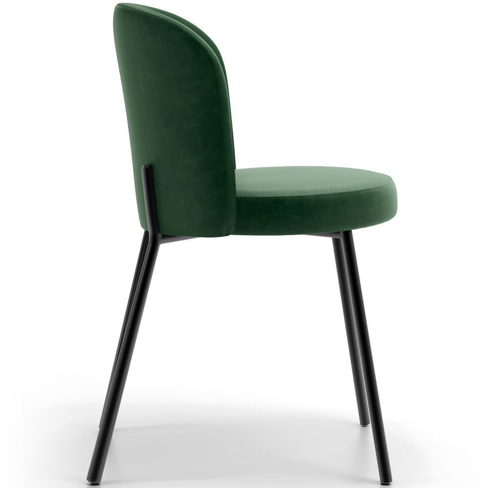 Cadeira Para Sala De Jantar Estofada Gavi L02 Couríssimo Verde Musgo - 2